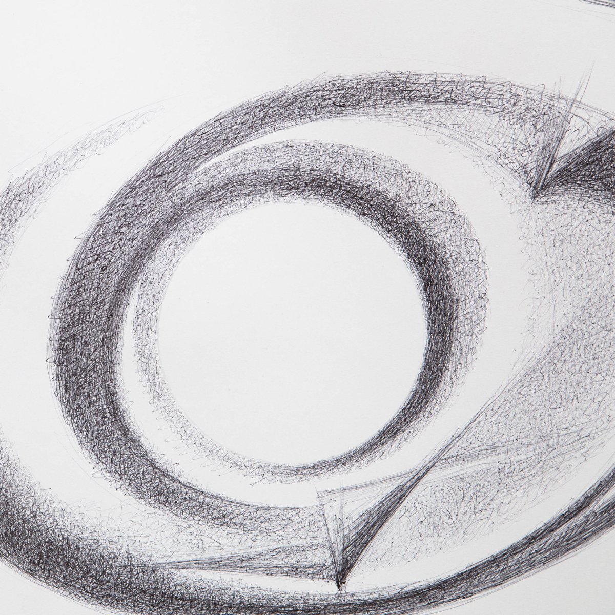 Carmelo Cappello, "unique Work," Ballpoint Pen On Paper, Signed, 1971-photo-2