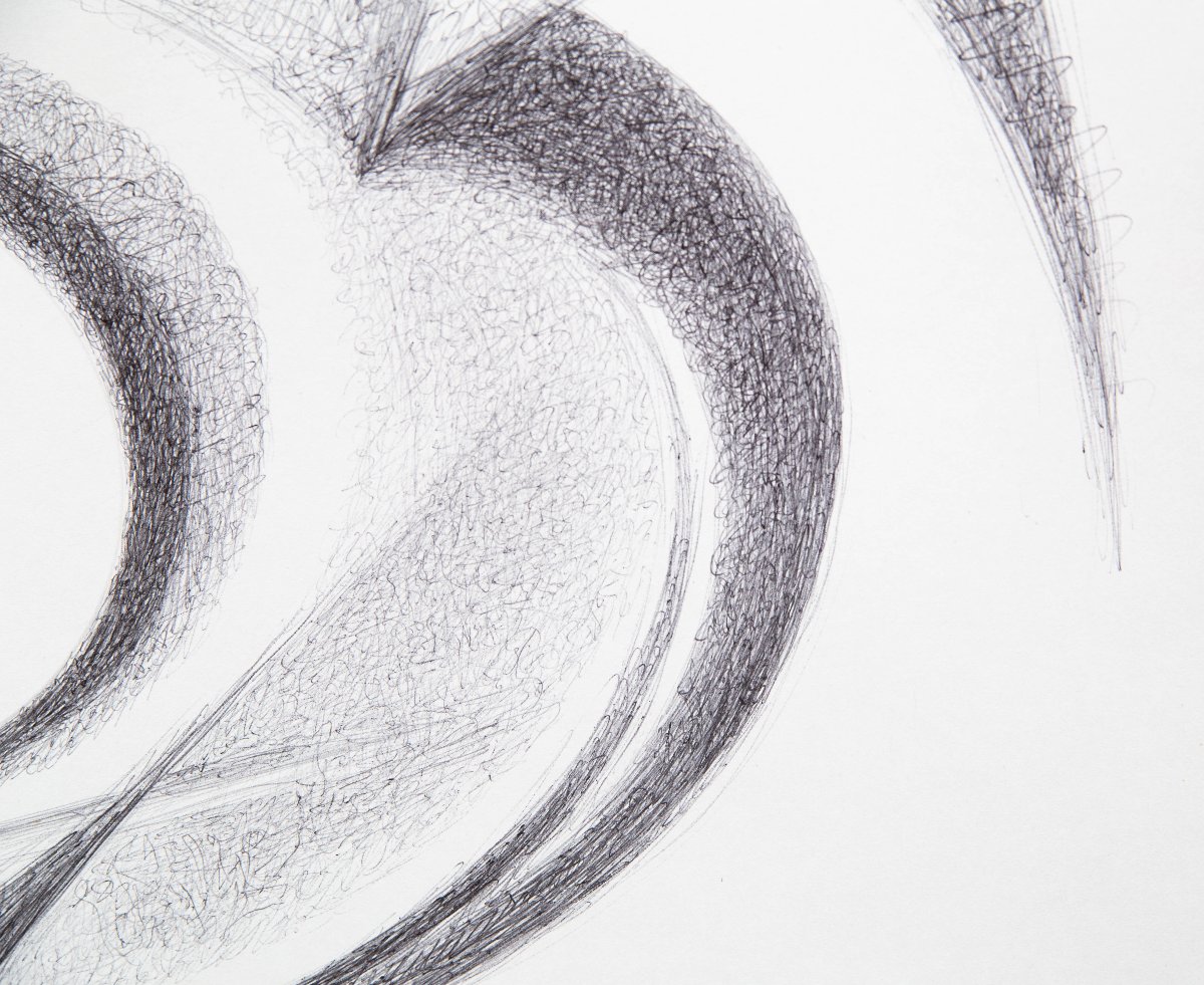 Carmelo Cappello, "unique Work," Ballpoint Pen On Paper, Signed, 1971-photo-4