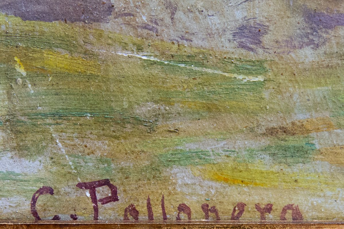 Carlo Pollonera « Paysage alpin », Vallée d'Aoste, début du XXe siècle-photo-4