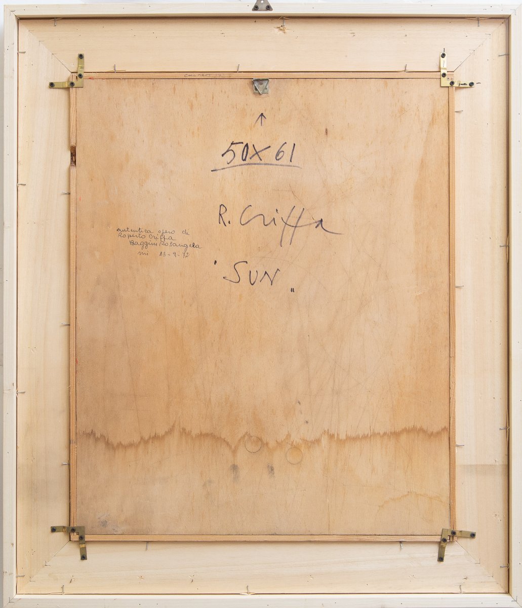 Roberto Crippa, « Sun », collage / technique mixte, années 1965-1970-photo-3