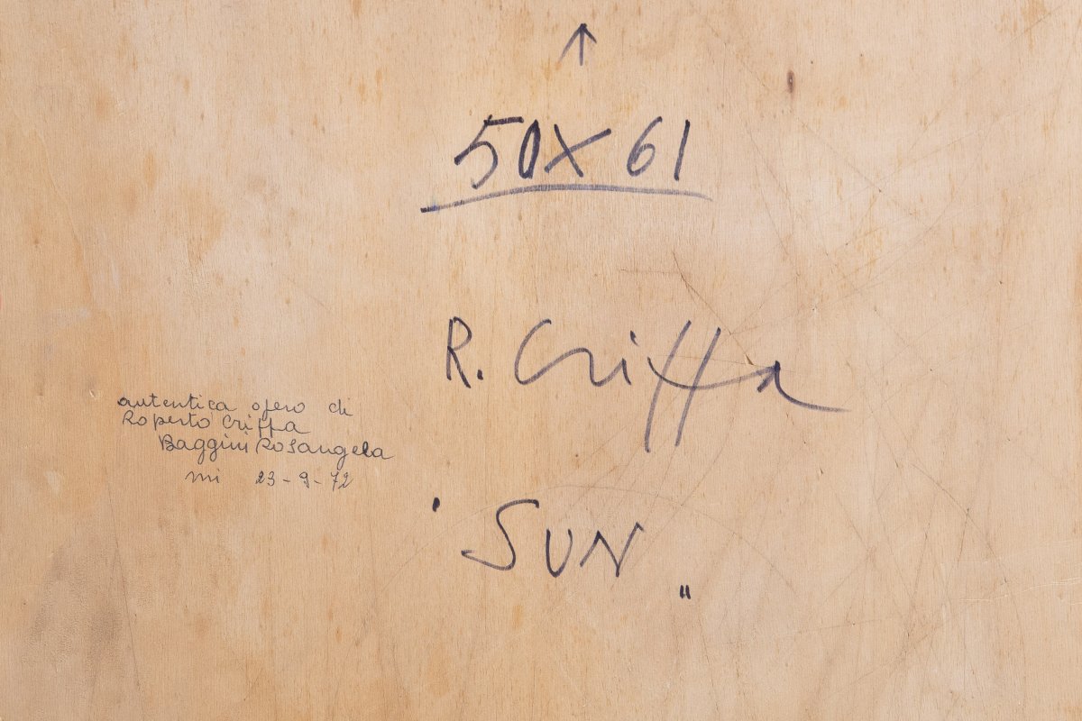 Roberto Crippa, « Sun », collage / technique mixte, années 1965-1970-photo-4