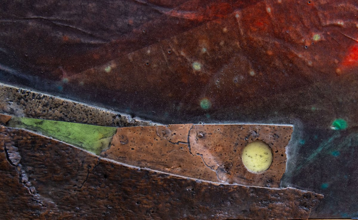 Roberto Crippa, « Sun », collage / technique mixte, années 1965-1970-photo-3