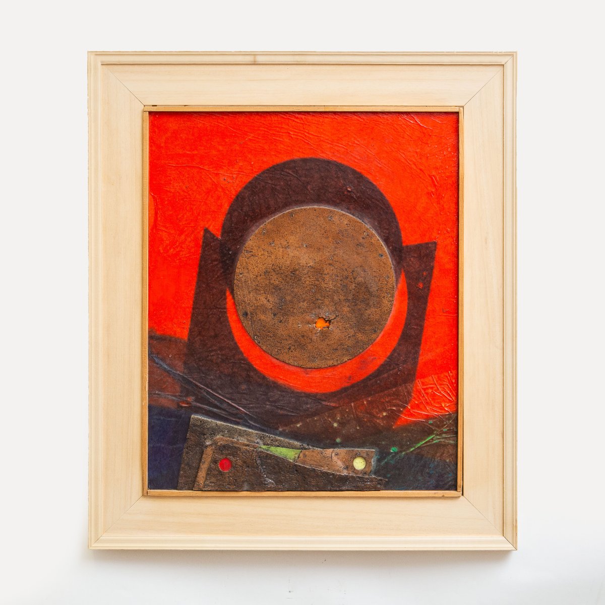 Roberto Crippa, « Sun », collage / technique mixte, années 1965-1970