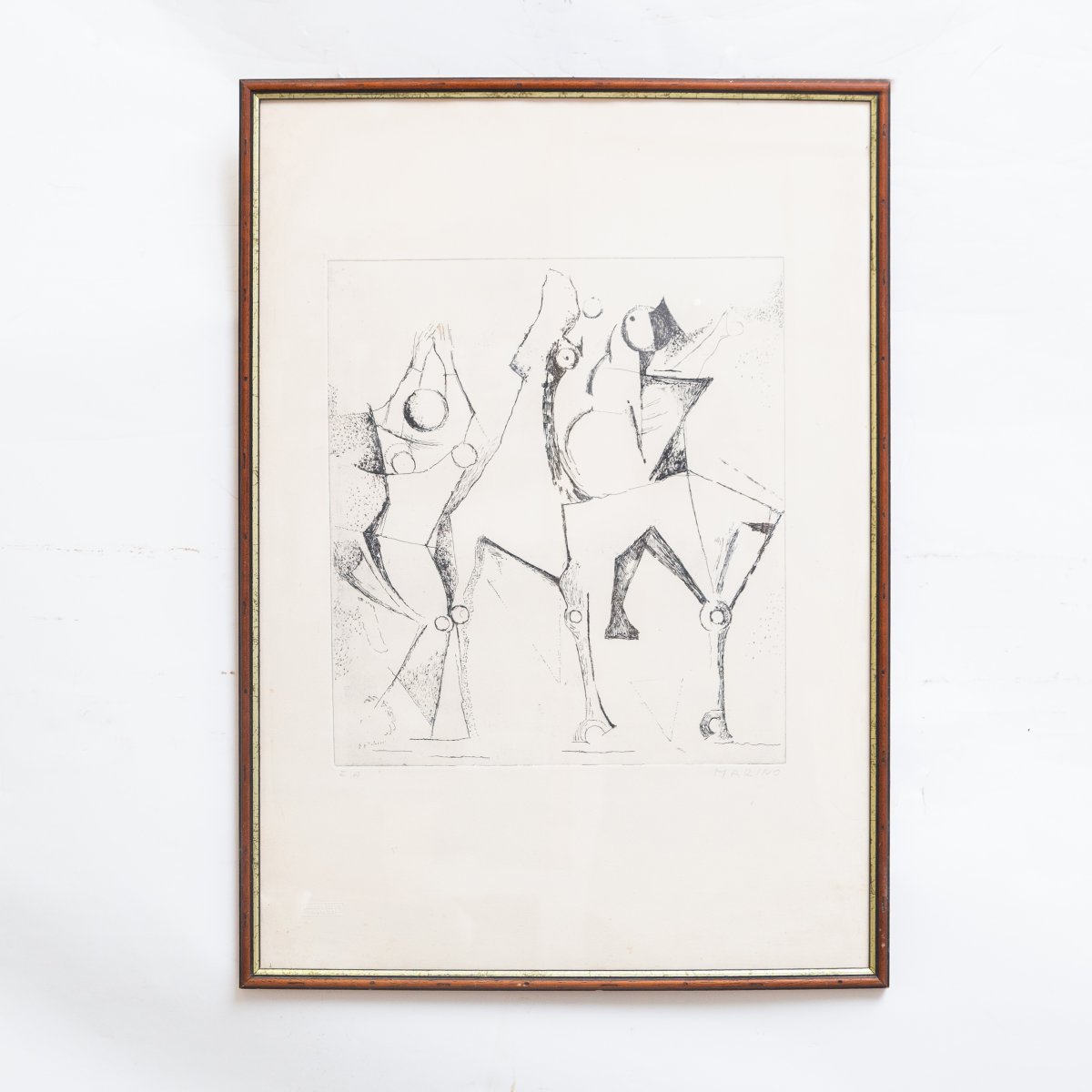 Marino Marini, "happy Trio," Etching, 1972-photo-2