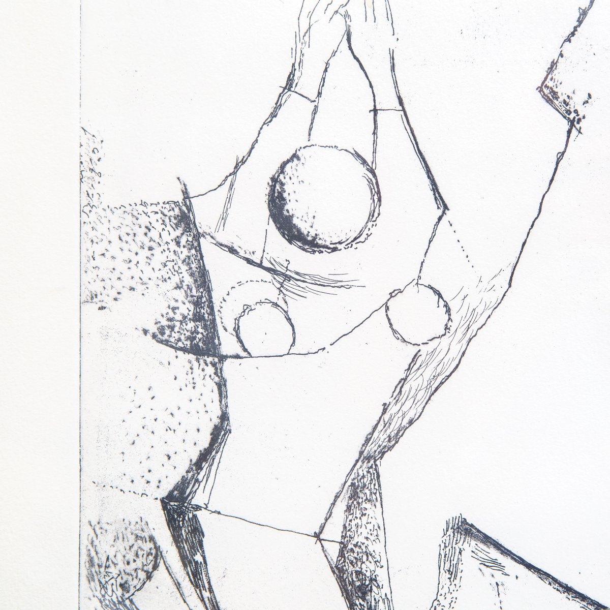 Marino Marini, "happy Trio," Etching, 1972-photo-4