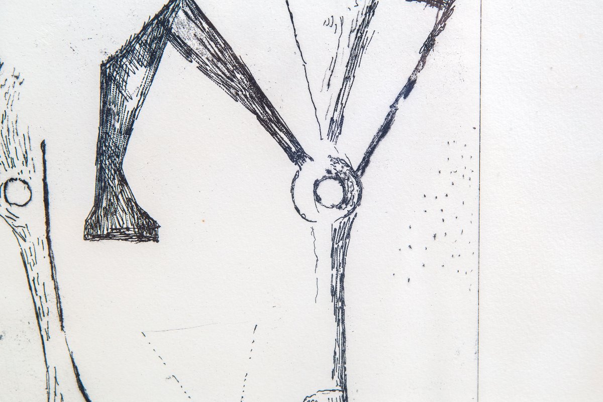 Marino Marini, "happy Trio," Etching, 1972-photo-7