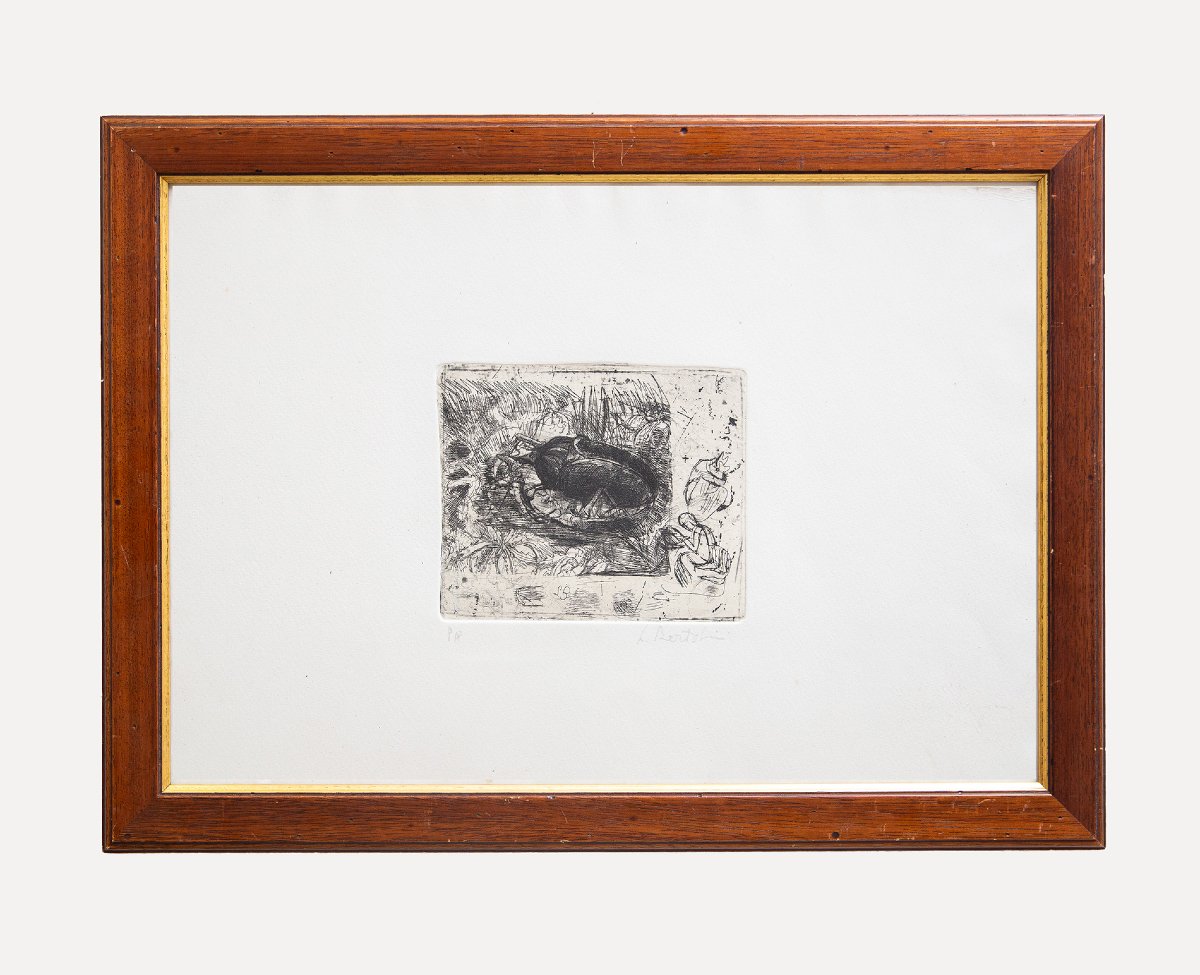 Luigi Bartolini « Scarabeo », eau-forte, XXe siècle-photo-2