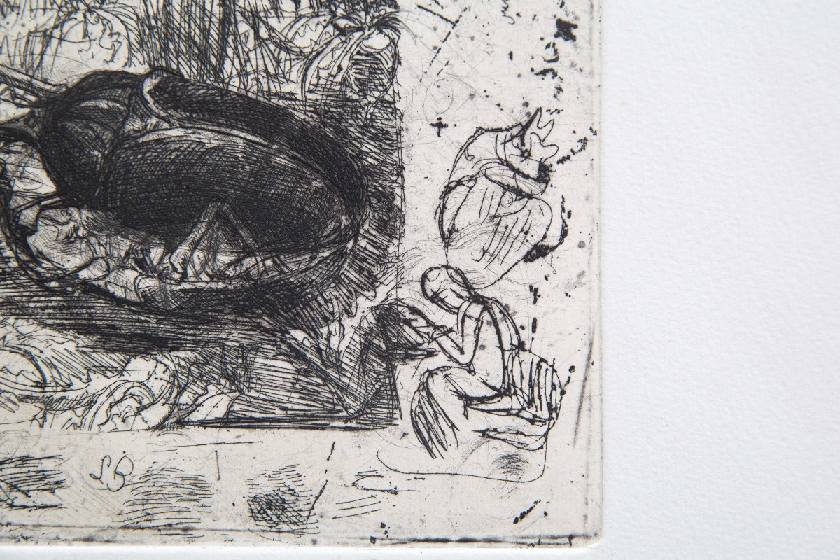 Luigi Bartolini « Scarabeo », eau-forte, XXe siècle-photo-1
