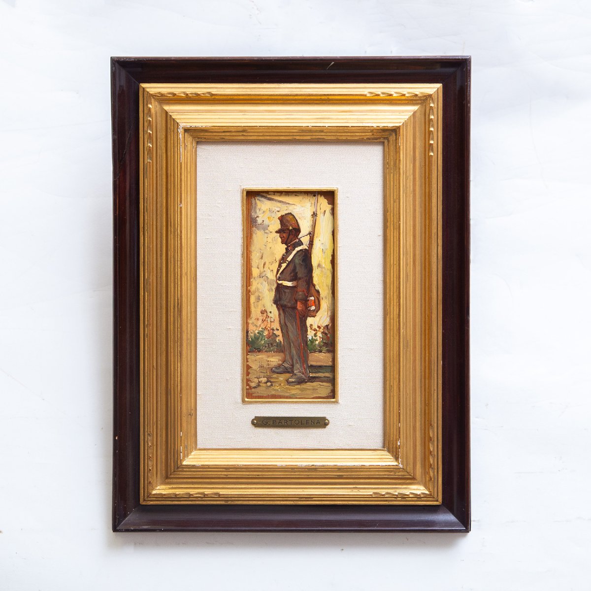 Giovanni Bartolena, "soldier," Oil On Panel, 1920s–1930s-photo-2
