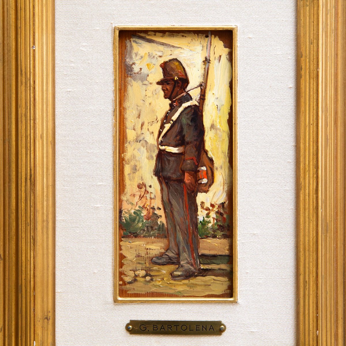 Giovanni Bartolena, "soldier," Oil On Panel, 1920s–1930s-photo-2