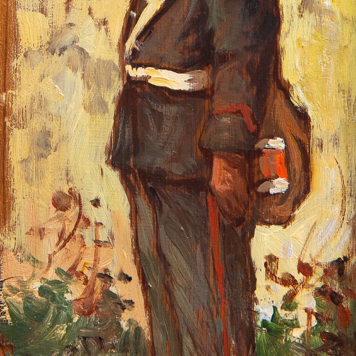 Giovanni Bartolena, "soldier," Oil On Panel, 1920s–1930s-photo-4