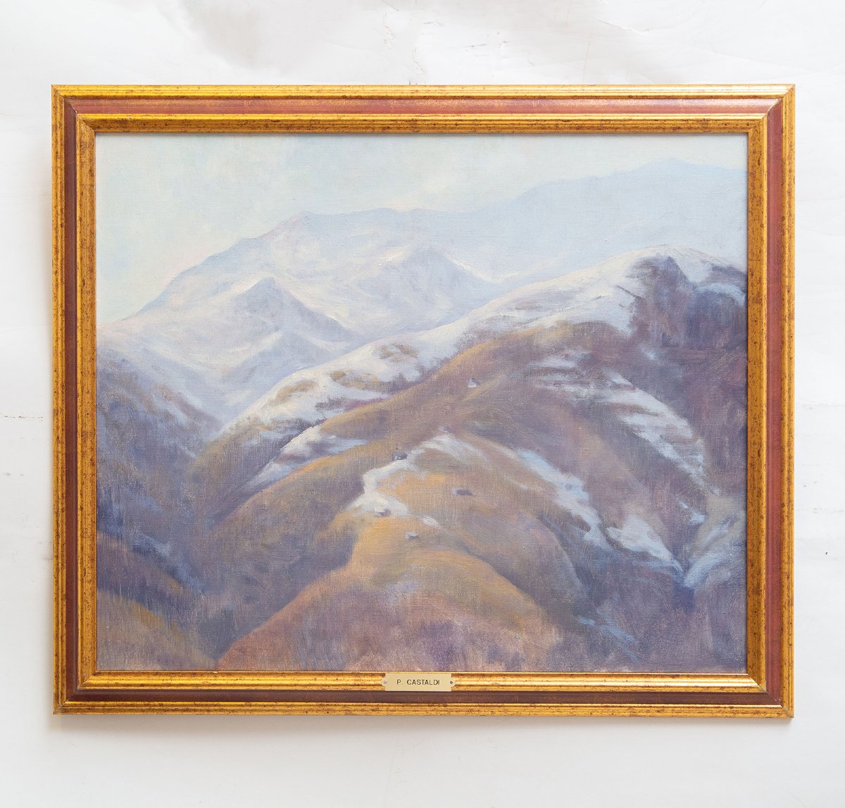 Placido Castaldi, « Préalpes de Biella », huile sur toile, années 60-photo-2