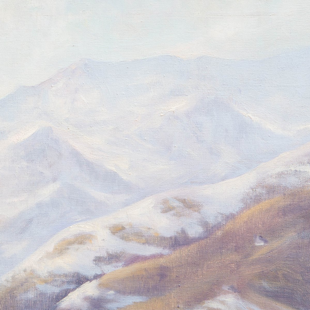 Placido Castaldi, « Préalpes de Biella », huile sur toile, années 60-photo-3