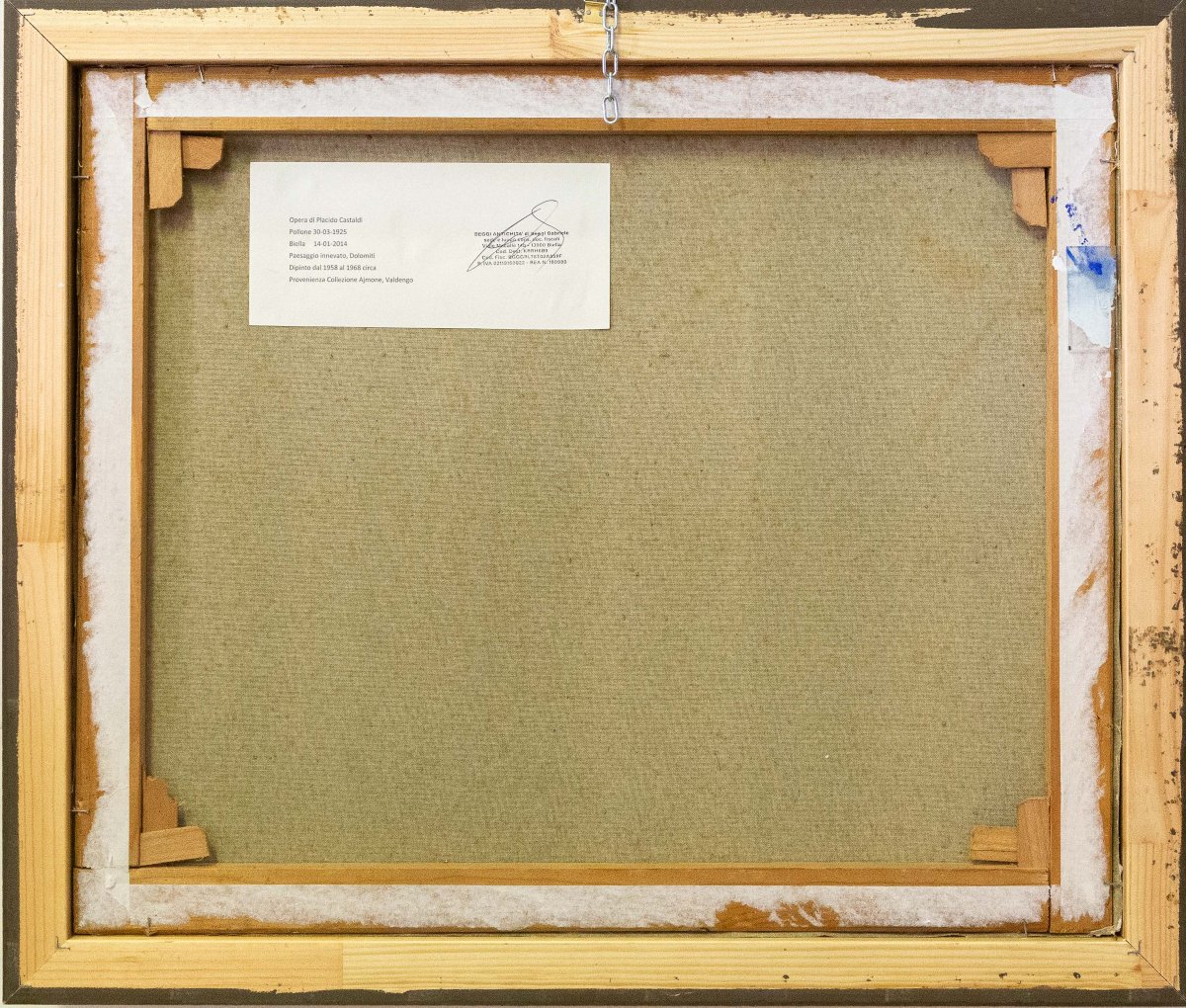 Placido Castaldi, « Préalpes de Biella », huile sur toile, années 60-photo-4