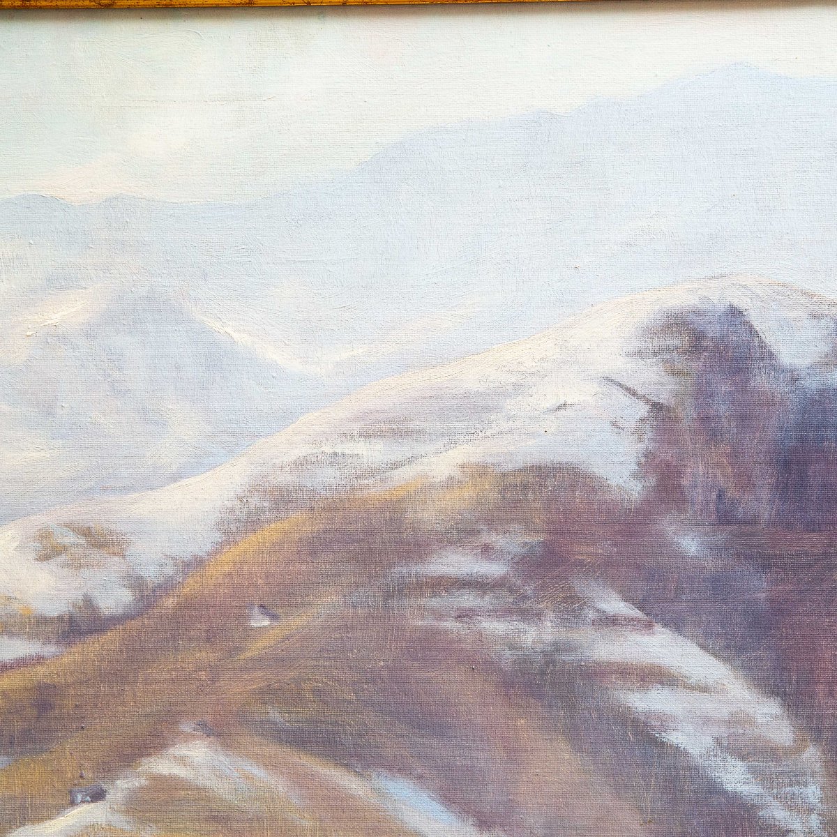 Placido Castaldi, « Préalpes de Biella », huile sur toile, années 60-photo-1