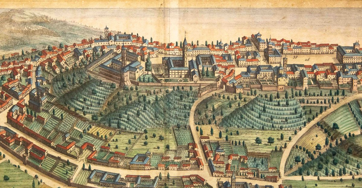 Map Of Biella: An Old Map Of Biella By Johannes Blaeu (bugella Civitas), Late 17th Century-photo-2