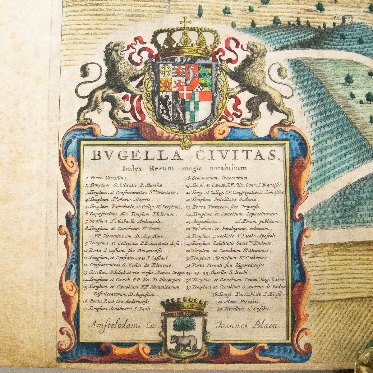 Map Of Biella: An Old Map Of Biella By Johannes Blaeu (bugella Civitas), Late 17th Century-photo-1