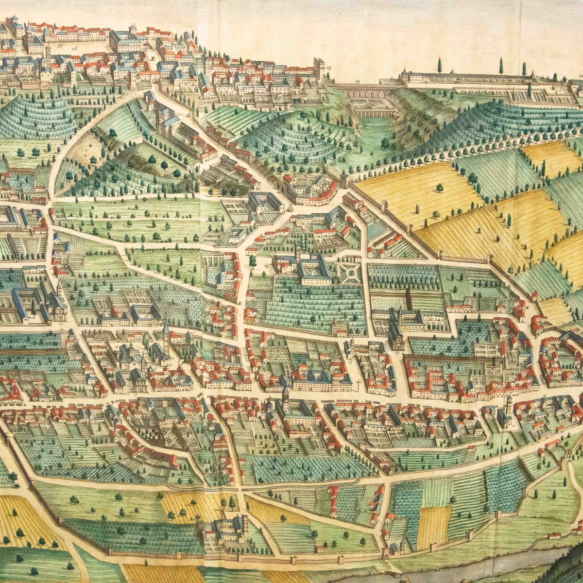 Map Of Biella: An Old Map Of Biella By Johannes Blaeu (bugella Civitas), Late 17th Century-photo-2
