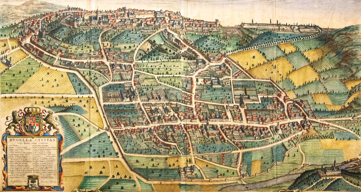 Map Of Biella: An Old Map Of Biella By Johannes Blaeu (bugella Civitas), Late 17th Century-photo-6