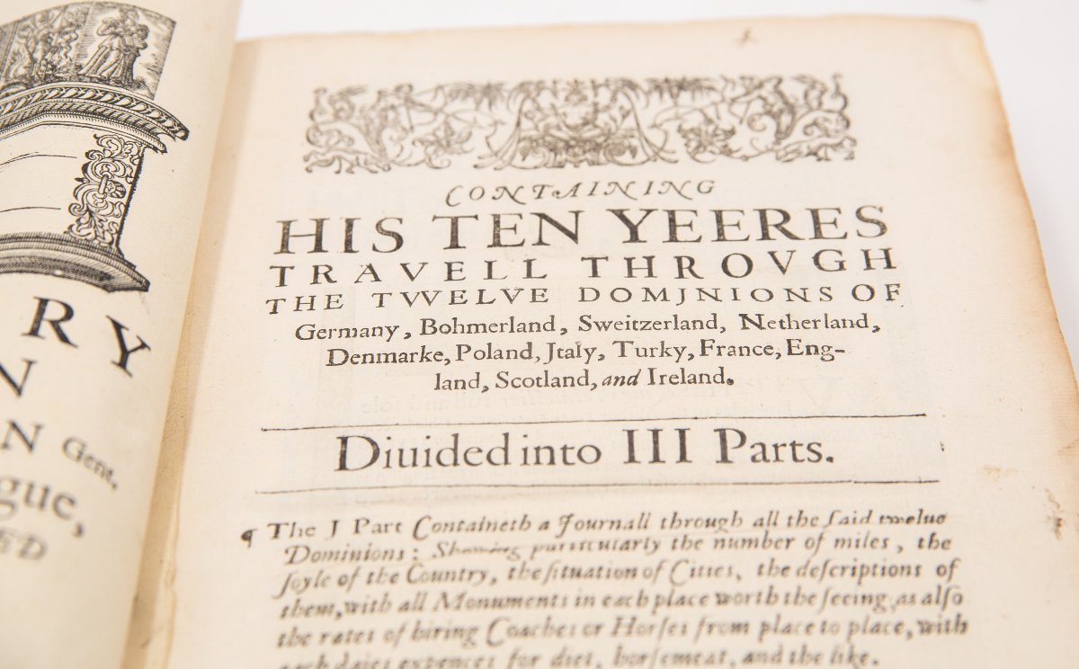 Livre ancien, « An Itinerary Written By Fynes Moryson Gent. », 1617-photo-2