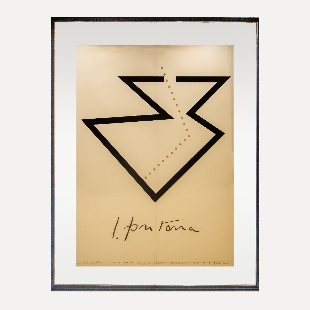 Lucio Fontana, Affiche de la galerie Il Quadro de Biella, 1982-photo-2