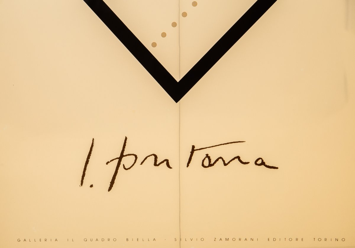 Lucio Fontana, Affiche de la galerie Il Quadro de Biella, 1982-photo-3