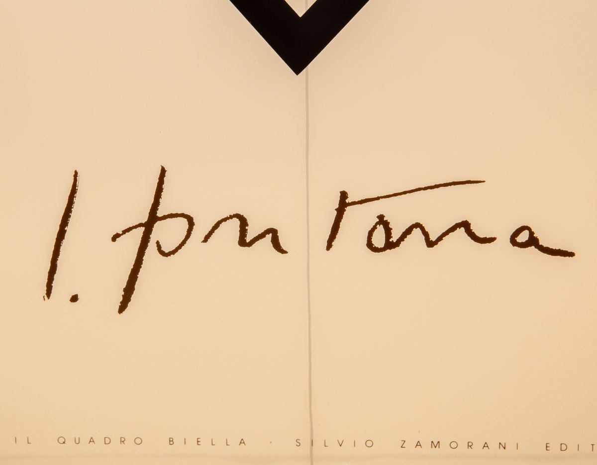 Lucio Fontana, Affiche de la galerie Il Quadro de Biella, 1982-photo-3