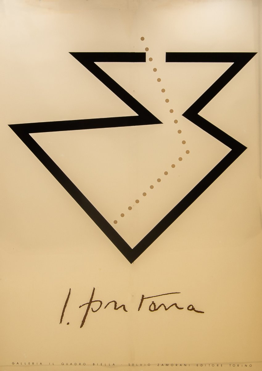 Lucio Fontana, Affiche de la galerie Il Quadro de Biella, 1982