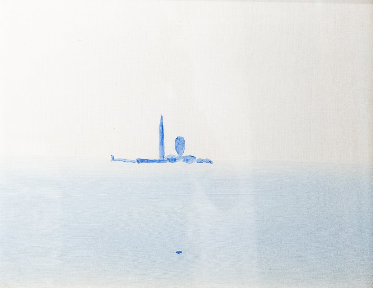 Virgilio Guidi, "venice," Oil On Canvas, 20th Century-photo-4