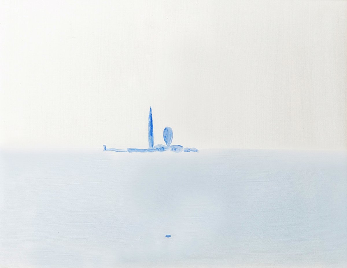 Virgilio Guidi, "venice," Oil On Canvas, 20th Century