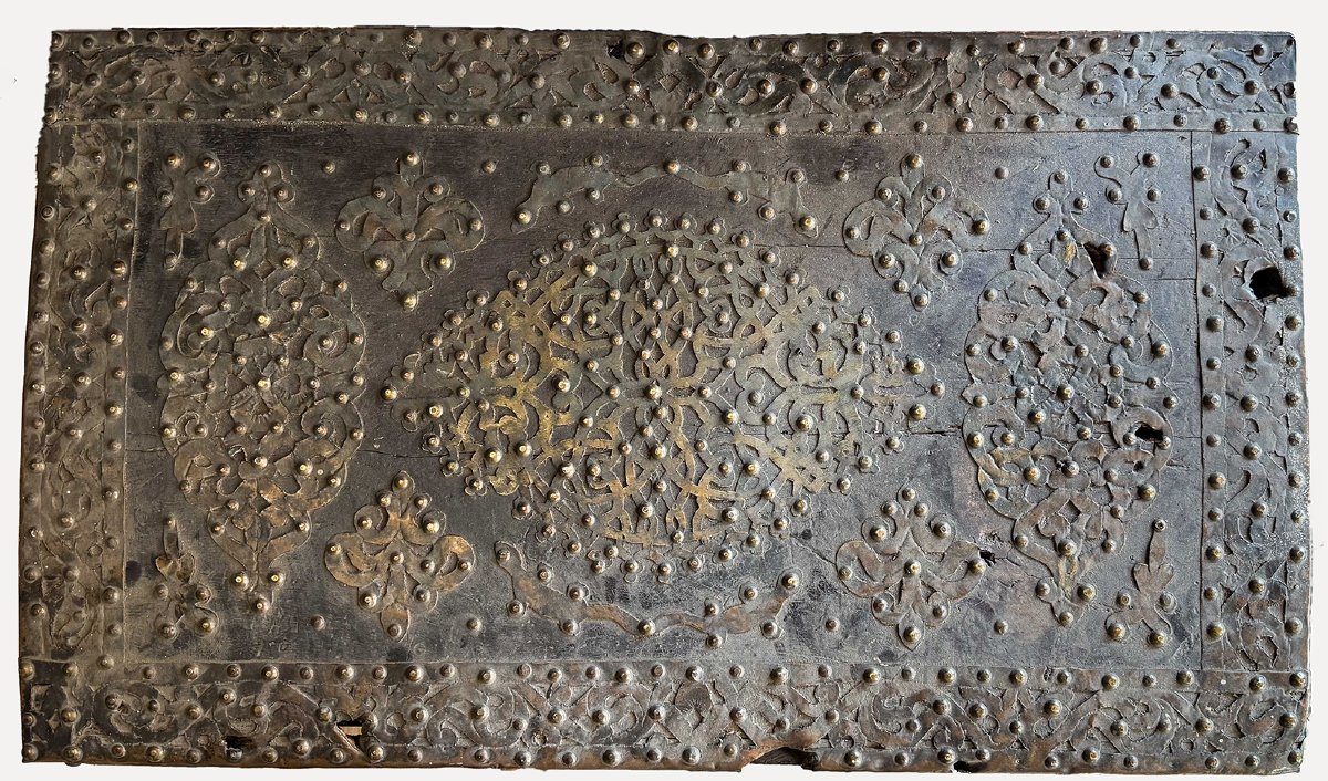 Wooden Treasure Chest With Inlays, 19th Century-photo-4