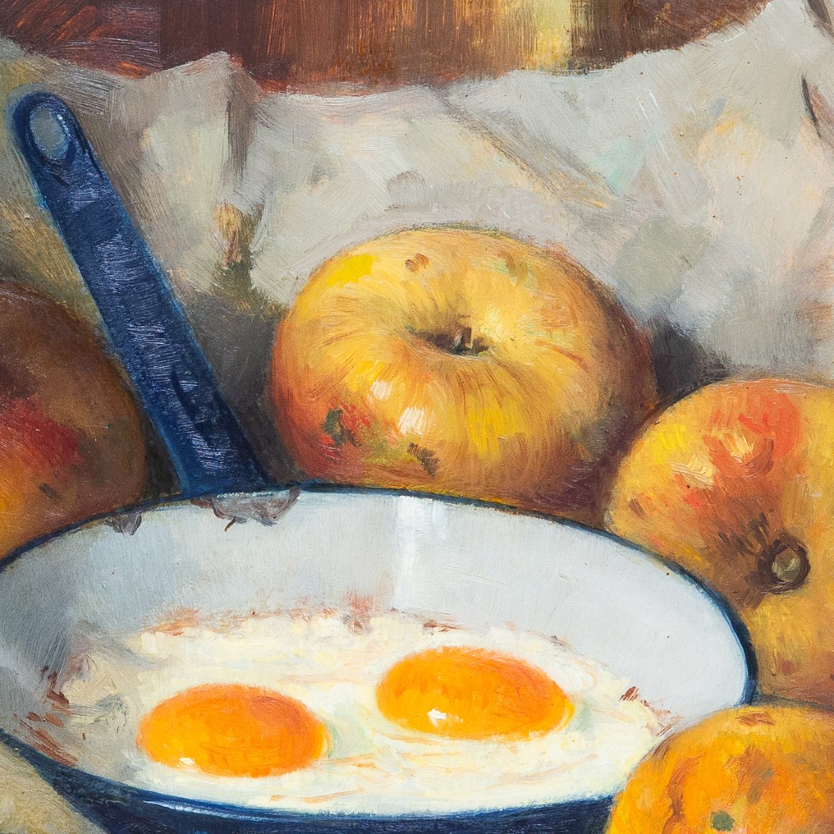 Vittorio Gussoni, « Nature morte », huile sur bois, signée, XXe siècle-photo-3