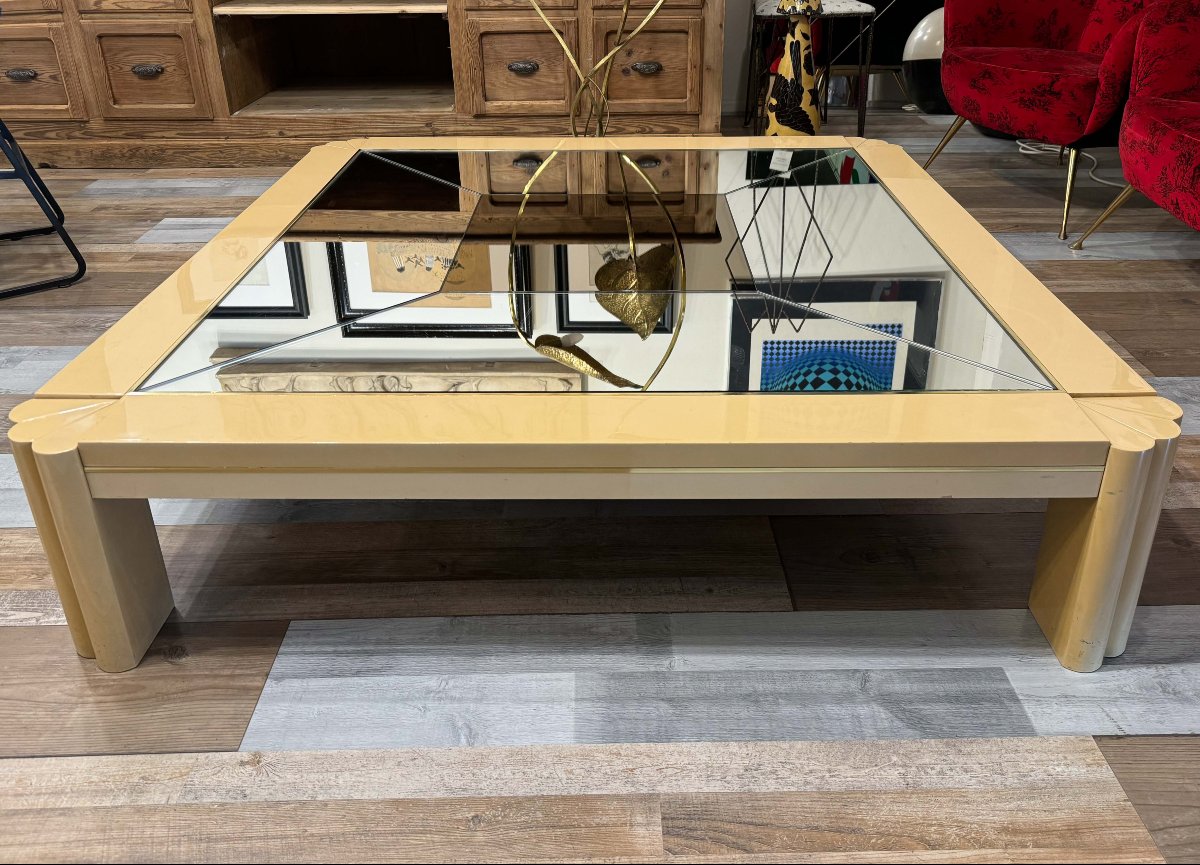 Lacquered Coffee Table, Alain Delon X Maison Jansen, 1970s-photo-2