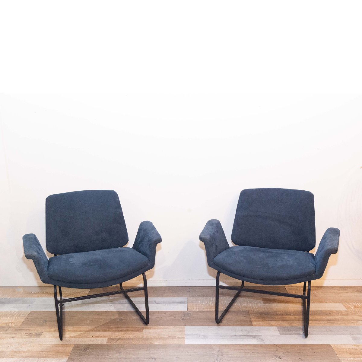 Pair Of Double Shell Armchairs By Illum Wikkelsoe For Arflex, 1950s