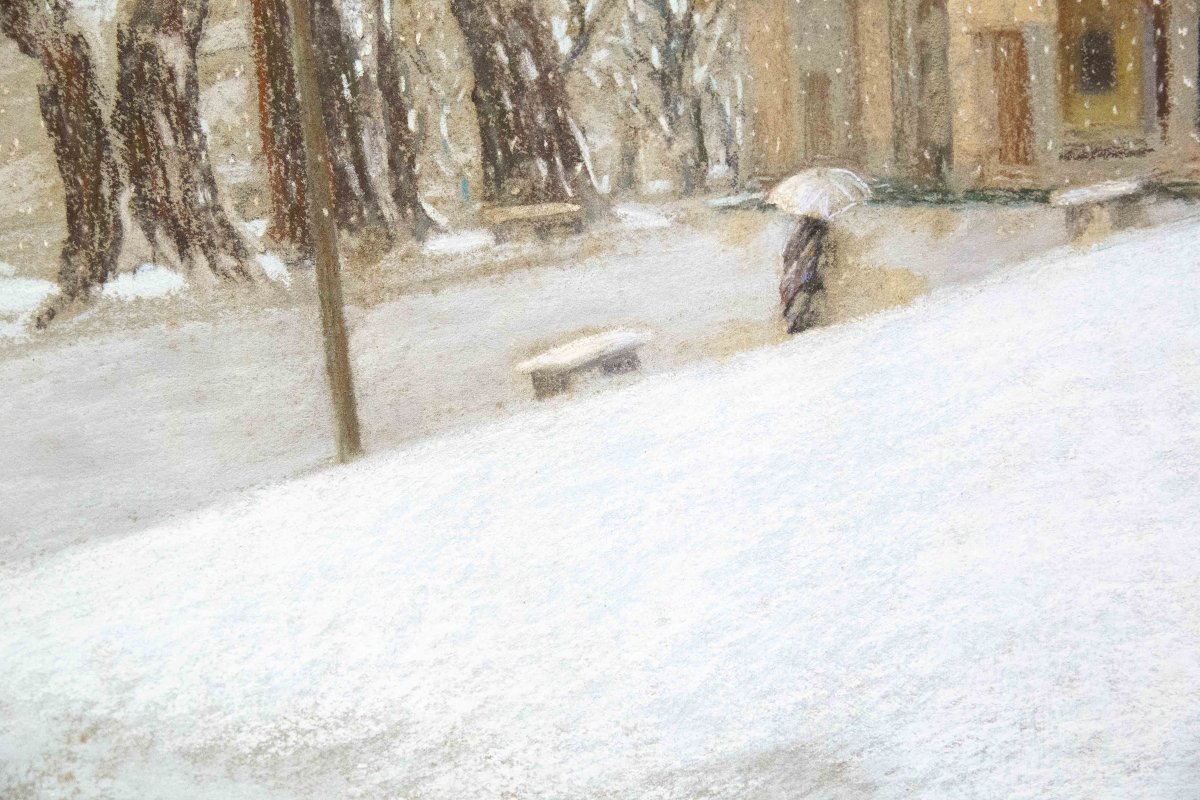 Demetrio Tabacco, « Petite église de la Madonna della Neve », signé, 1936-photo-4