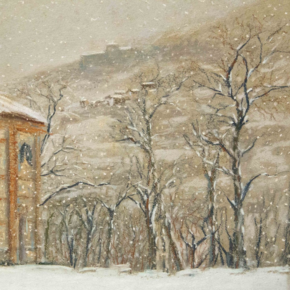 Demetrio Tabacco, « Petite église de la Madonna della Neve », signé, 1936-photo-7