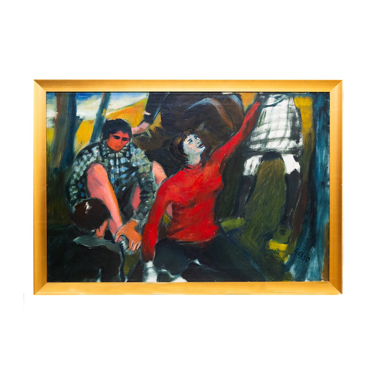 Liliana Cano, huile sur toile, « Sans titre », signée, XXe siècle-photo-2