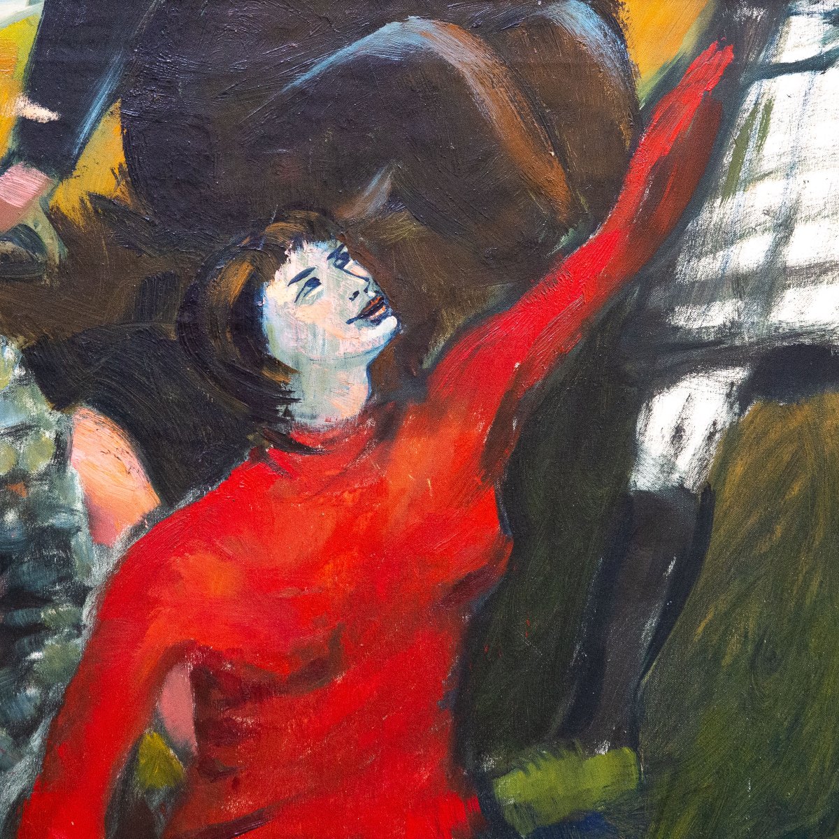 Liliana Cano, huile sur toile, « Sans titre », signée, XXe siècle-photo-1