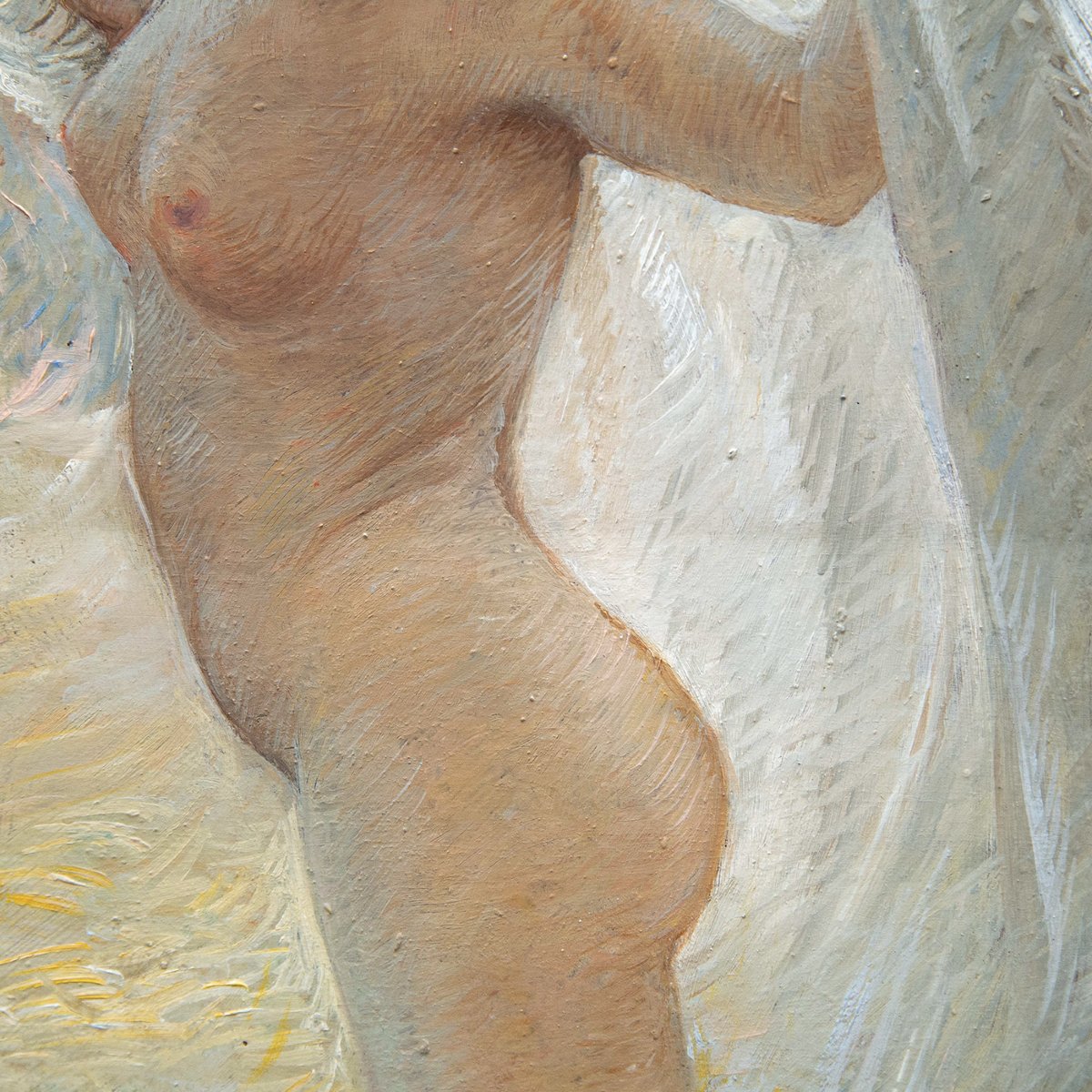 Gino Piccioni, « Nu sur la plage », huile sur panneau, années 1920-photo-2