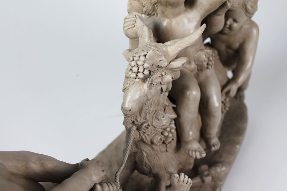 "bacchanal With Cherubs" - Terracotta Sculpture-photo-1