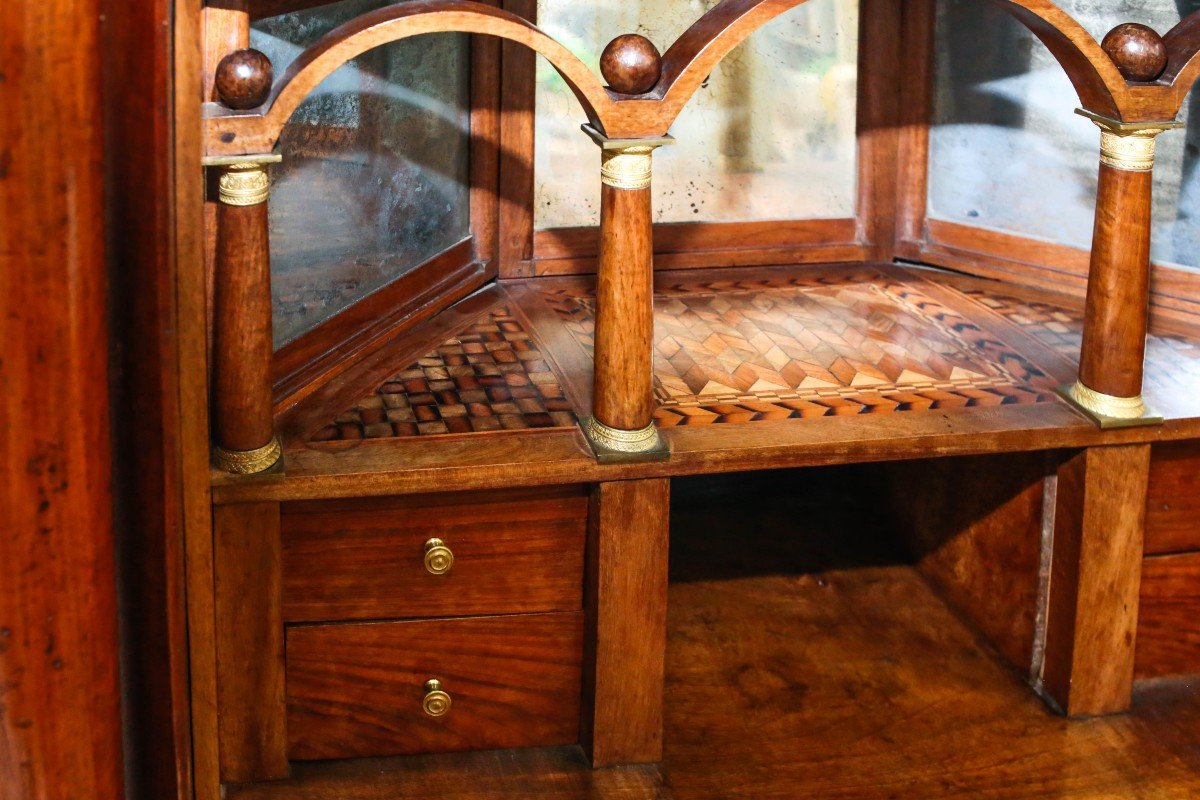 Original Emilia Walnut Secretaire, Empire Style, 18th Century Period-photo-1