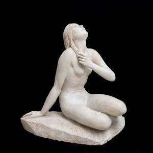 Emilio Musso, Grande sculpture en plâtre, "Jeune femme", 1937