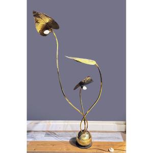 Lampe En Laiton De Carlo Giorgi Pour Bottega Gadda, 1970