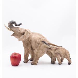 Cacciapuoti, ‘elephants’, Terracotta Sculpture, Signed, 1940s