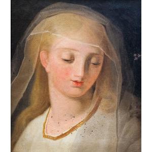 “the Virgin Mary,” Oil On Canvas, 19th Century