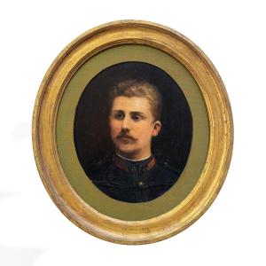 « Jeune officier », huile sur toile, XIXe siècle