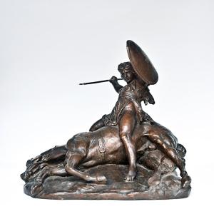 Augusto Rivalta, « Amazone à cheval », bronze, signé, 1901