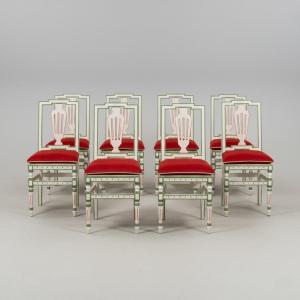 Set Of Six Original Louis XVI Chairs From The 18th Century.