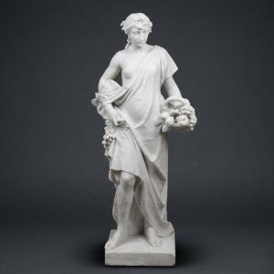  Sculpture en marbre de Carrare, fin XIXe – début XXe siècle