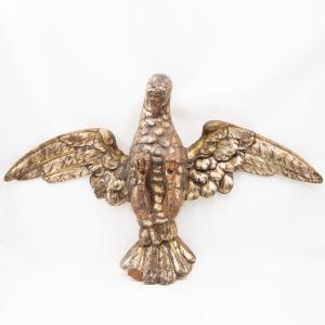 Aigle, sculpture en bois laqué, XVIIe siècle